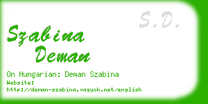 szabina deman business card